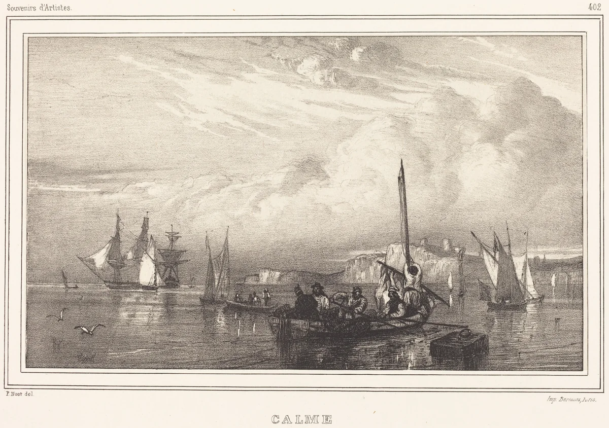 Calm (Calme) by Paul Huet, print, 1832