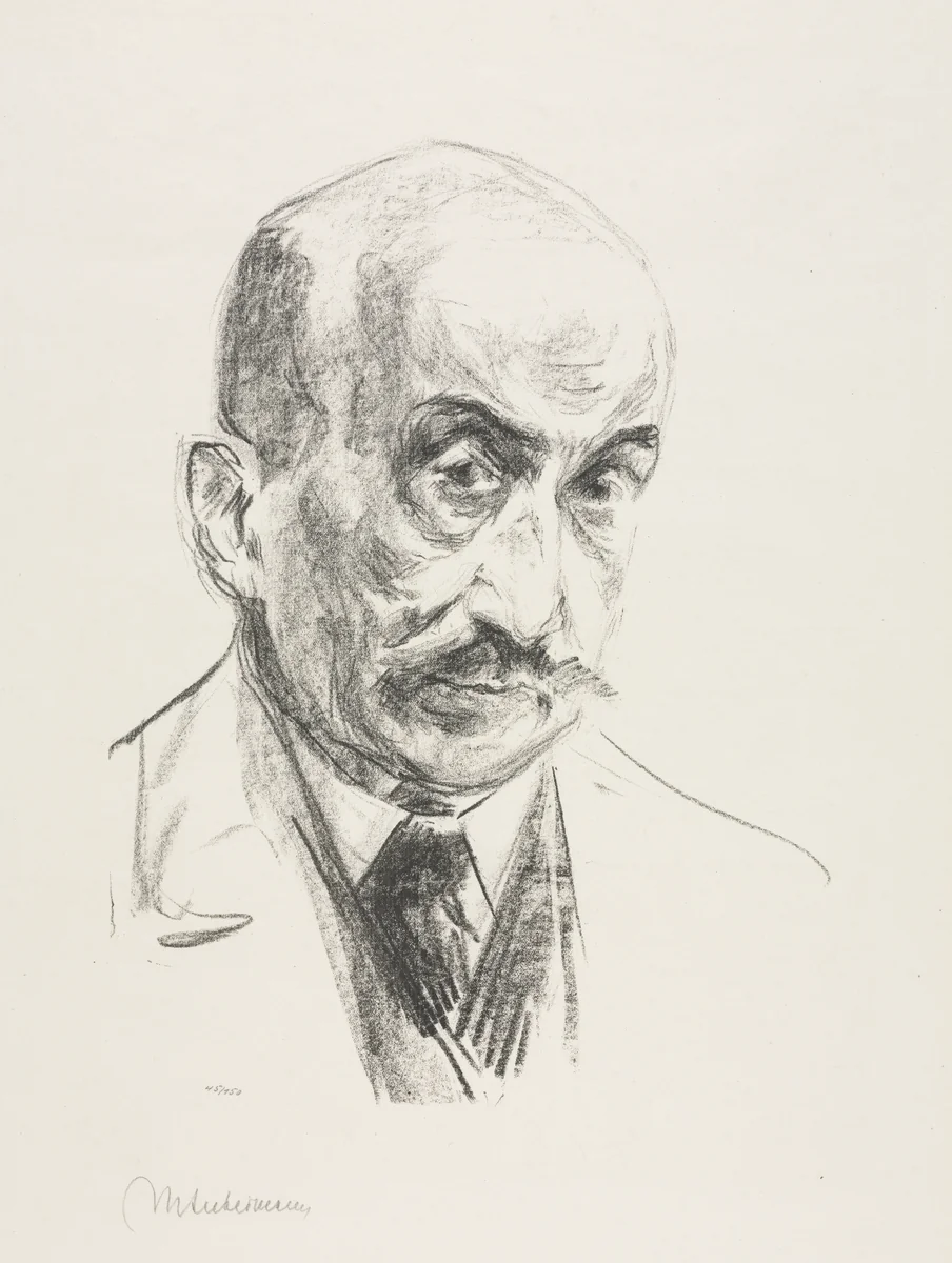 Self-Portrait by Max Liebermann, print, 1921