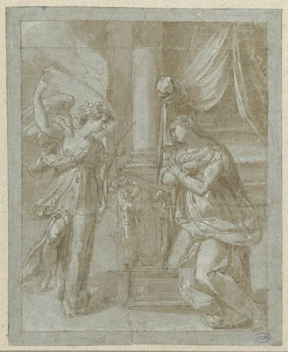 De verkondiging by Unknown, drawing, 1530-1620