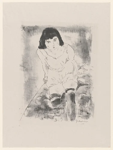 Arising (Le Lever) from Essai dur l'histoire de la lithographie en France. Les Peintures lithographes de Manet à Matisse. Album de lithographies originales. by Jules Pascin, print, 1924