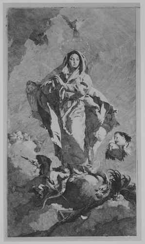 The Immaculate Conception by Lorenzo Tiepolo, print, 1750-1790