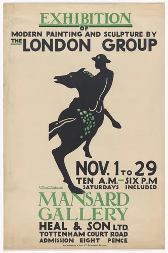 The London Group (Poster for an exhibition at the Mansard Gallery) by E. McKnight Kauffer, design, 1917