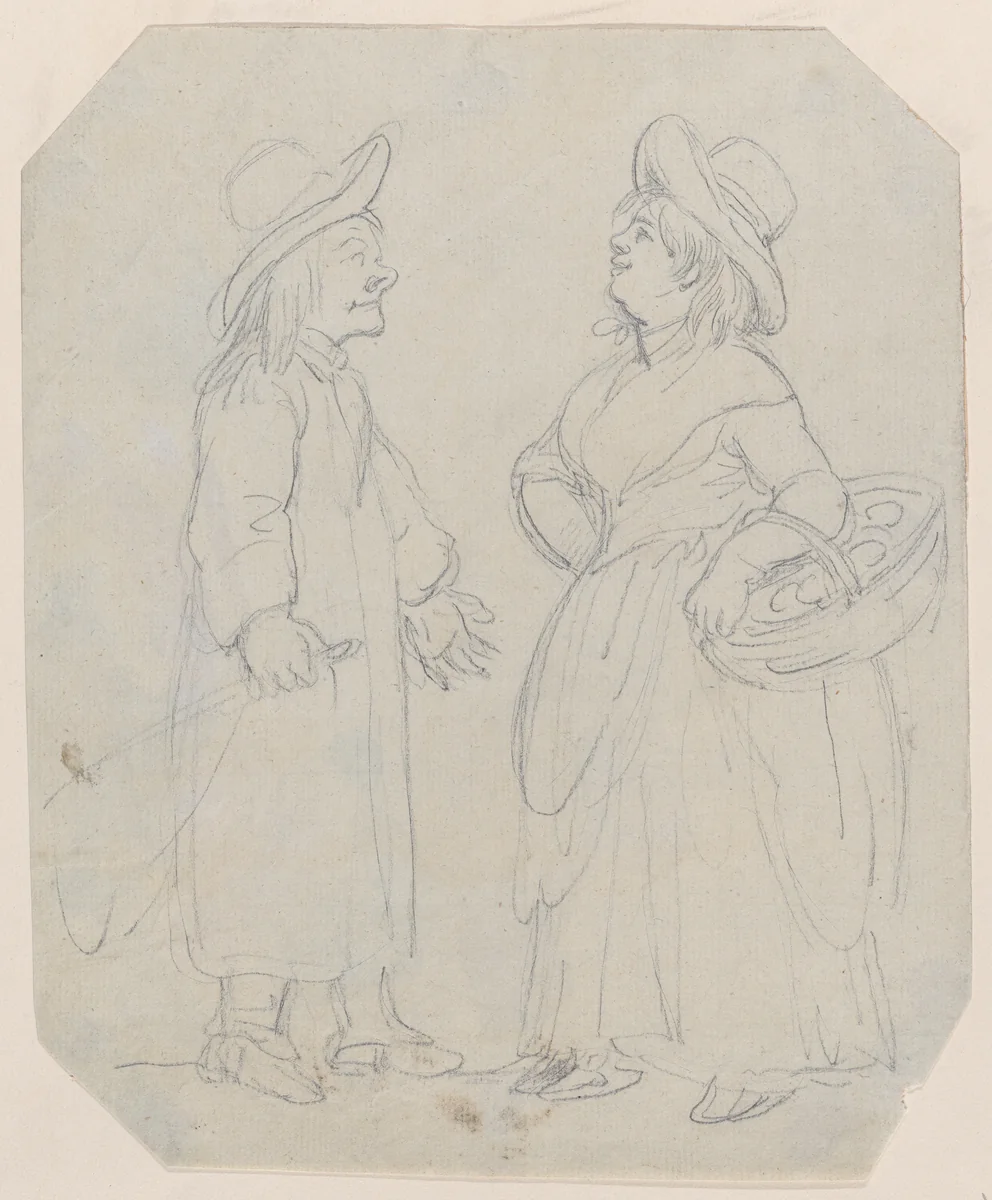 Country Lovers by George Murgatroyd Woodward, drawing, 1793-1803