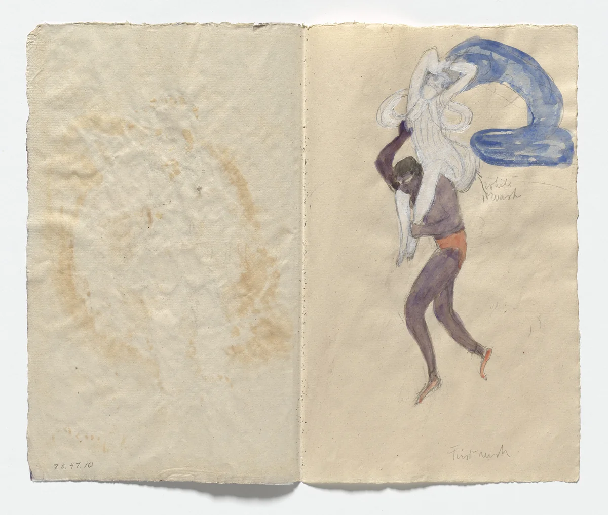 Costume design (First Rush) for artist's ballet Orphée of the Quat-z-arts by Florine Stettheimer, drawing, 1912