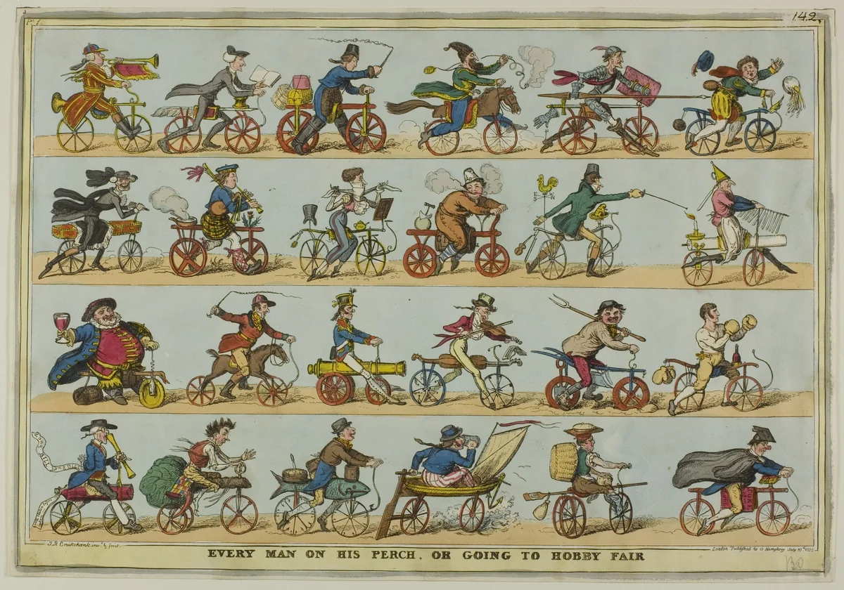 Every Man on his Perch by Issac Robert Cruikshank, print, 1819