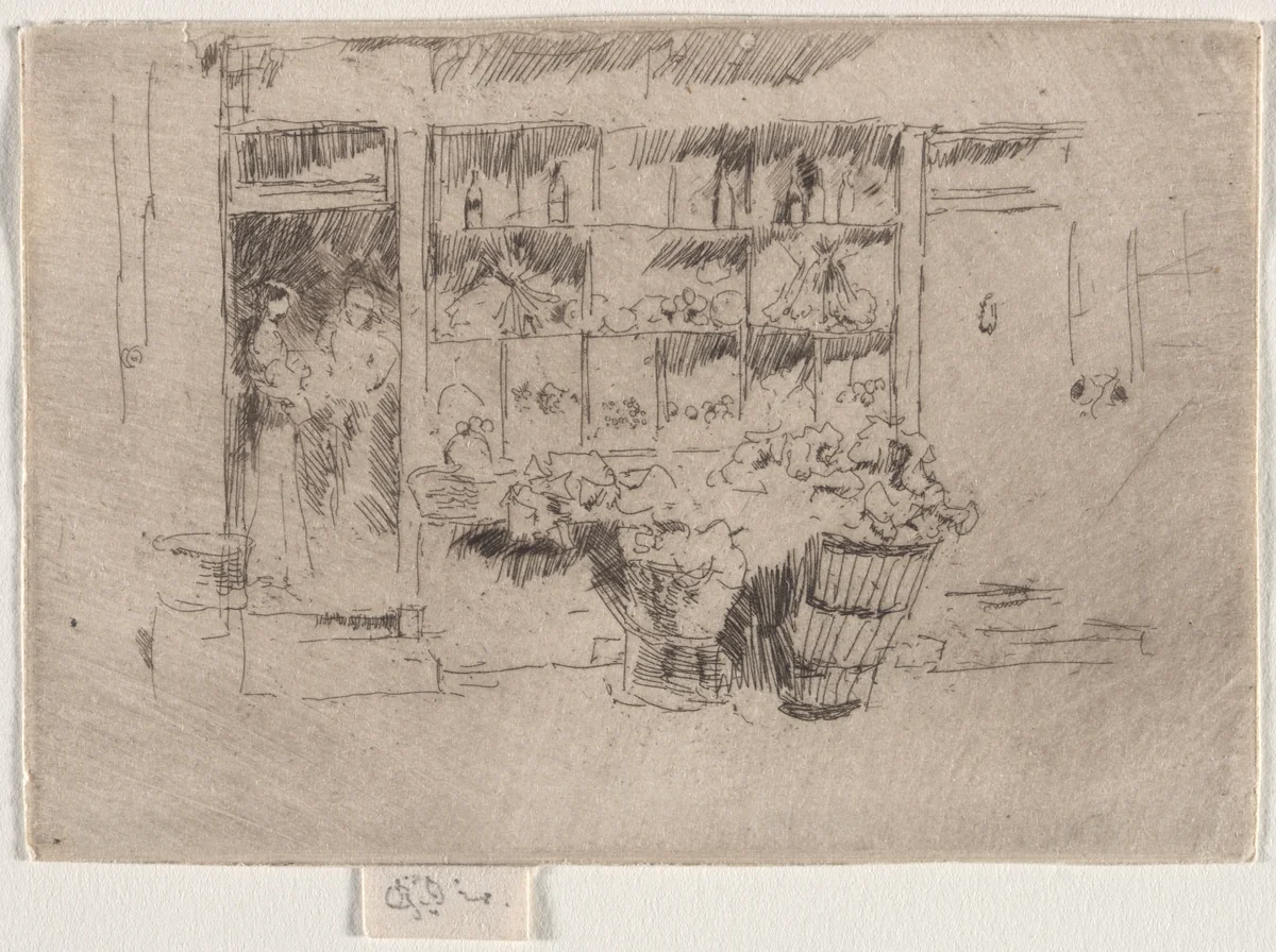 Fruit Shop by James McNeill Whistler, print, 1886