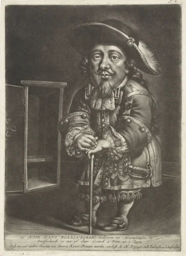 Portret van Hans Worrenbergh by anonymous, print, 1676-1700