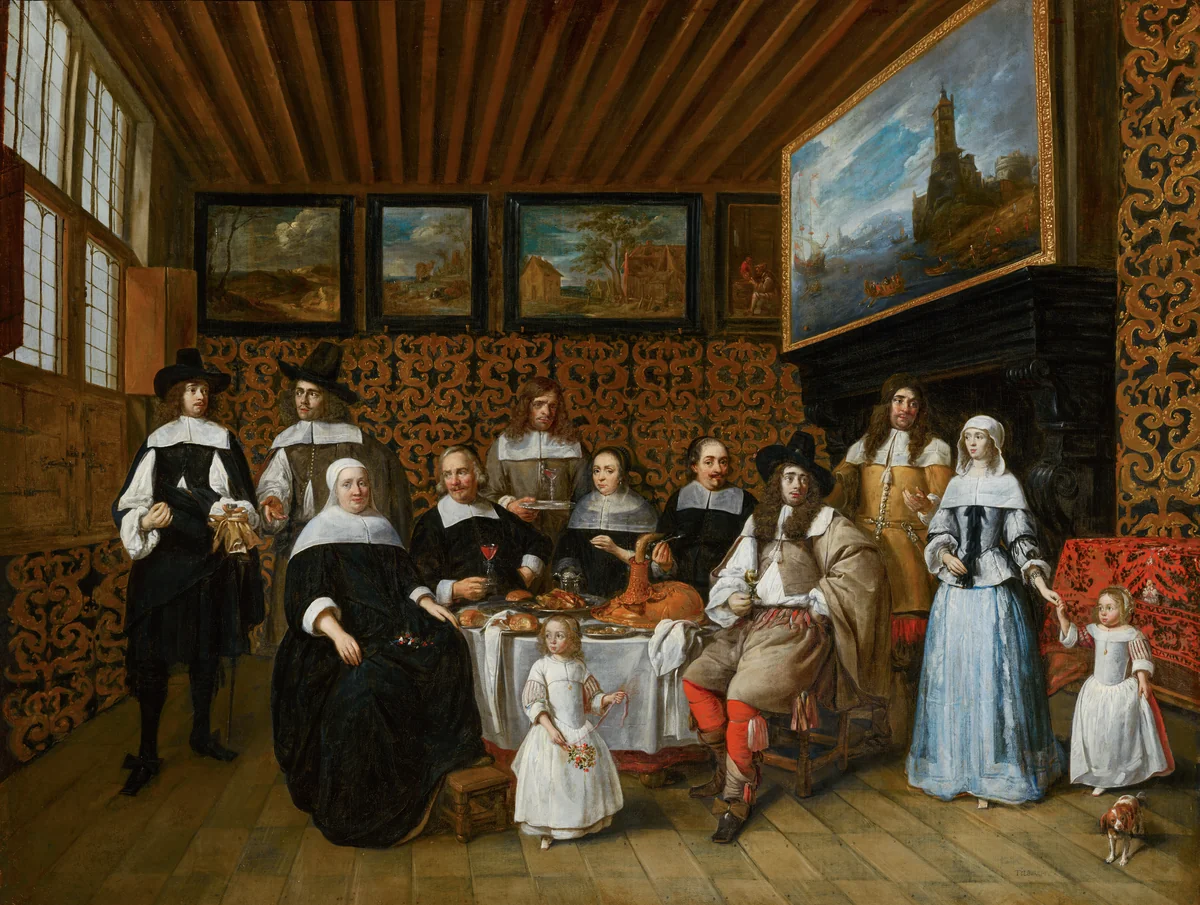 Family Portrait by Gillis van Tilborgh, painting, 1665