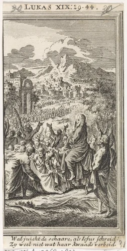 Intocht in Jerusalem by anonymous, print, 1712
