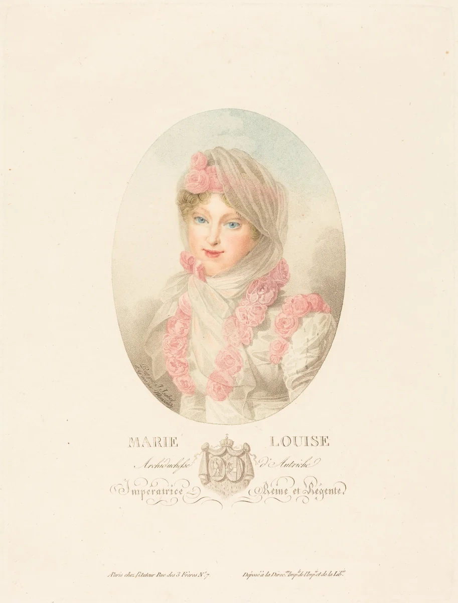 Marie-Louise, Empress of the French by Antoine Maxime Monsaldy; Jean-Baptiste Isabey, print, 1814