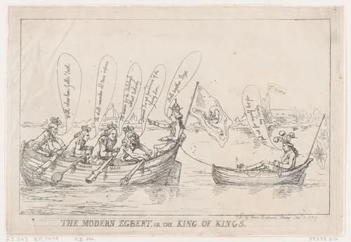The Modern Egbert, or The King of Kings by Thomas Rowlandson, print, 1789