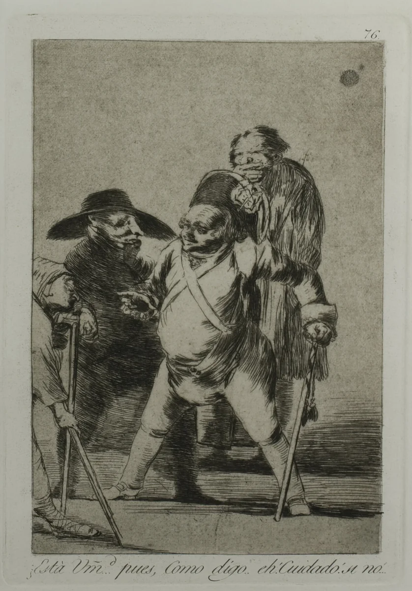 You understand? ... well, as I say... eh! Look out! otherwise..., plate 76, from Los Caprichos by Francisco José de Goya, print, 1797-1799