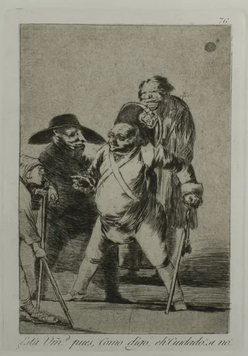 You understand? ... well, as I say... eh! Look out! otherwise..., plate 76, from Los Caprichos by Francisco José de Goya, print, 1797-1799