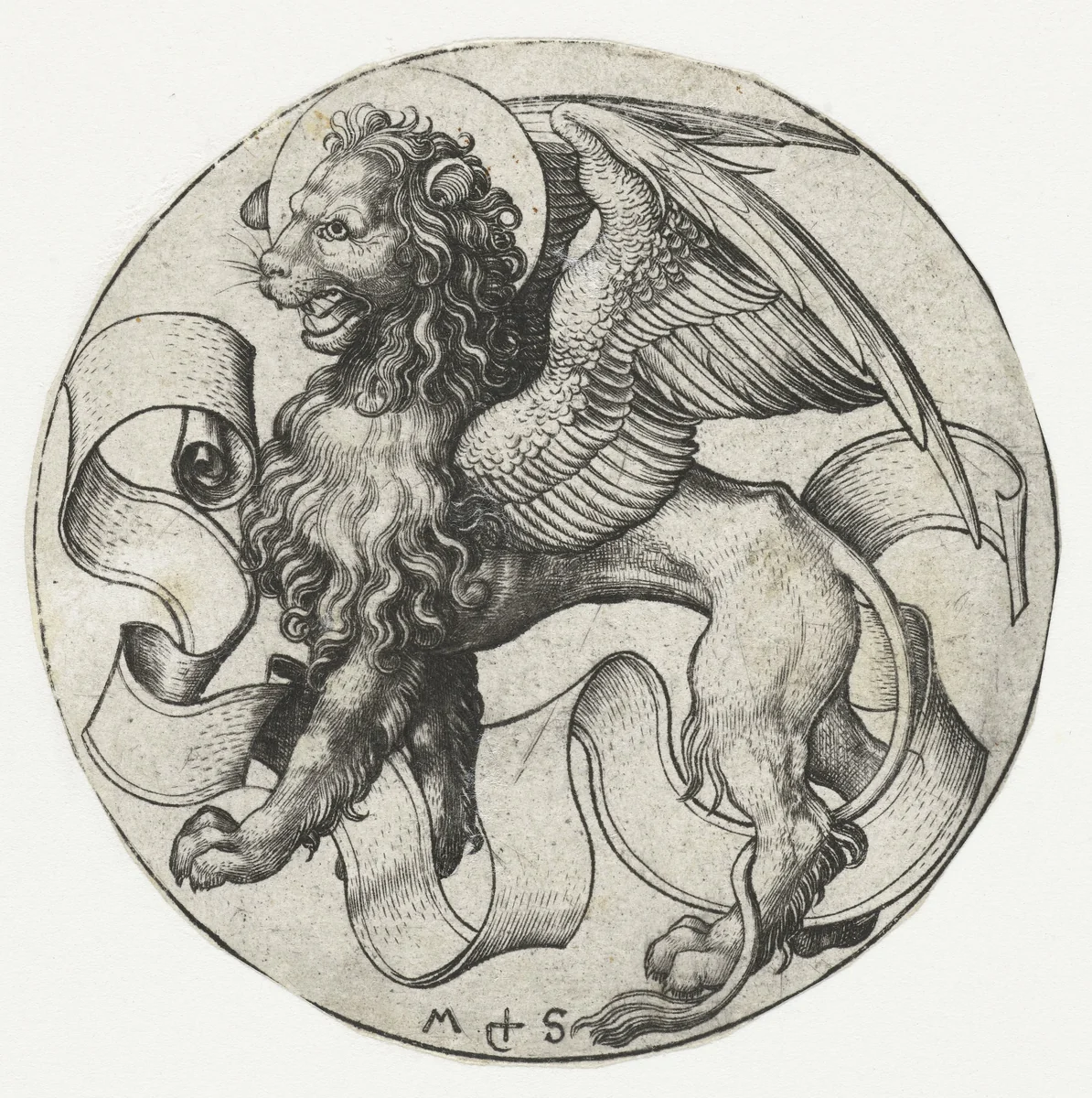 Symbolen van de vier evangelisten by Unknown, print, 1470-1491