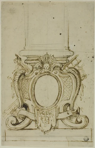 Design for the Base of a Pedestal by Unknown Artist, drawing, 1700-1799
