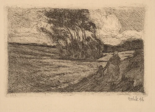 Thunderstorm (Small) by Emil Orlik, print, 1896