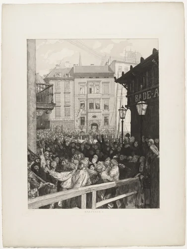 March Days I from Dramas, Opus IX by Max Klinger, print, 1883