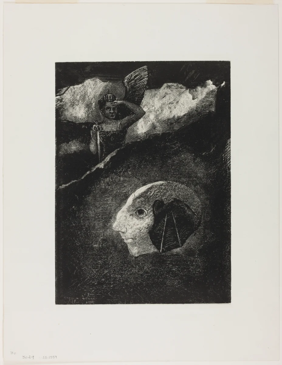 Limbo, plate four from In Dreams by Odilon Redon, print, 1879