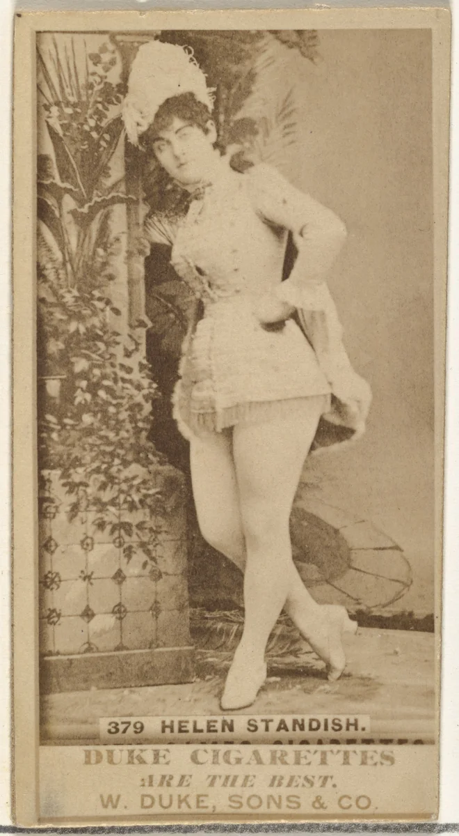 Card Number 379, Helen Standish, from the Actors and Actresses series (N145-7) issued by Duke Sons & Co. to promote Duke Cigarettes by W. Duke, Sons & Co., photograph, 1880-1889