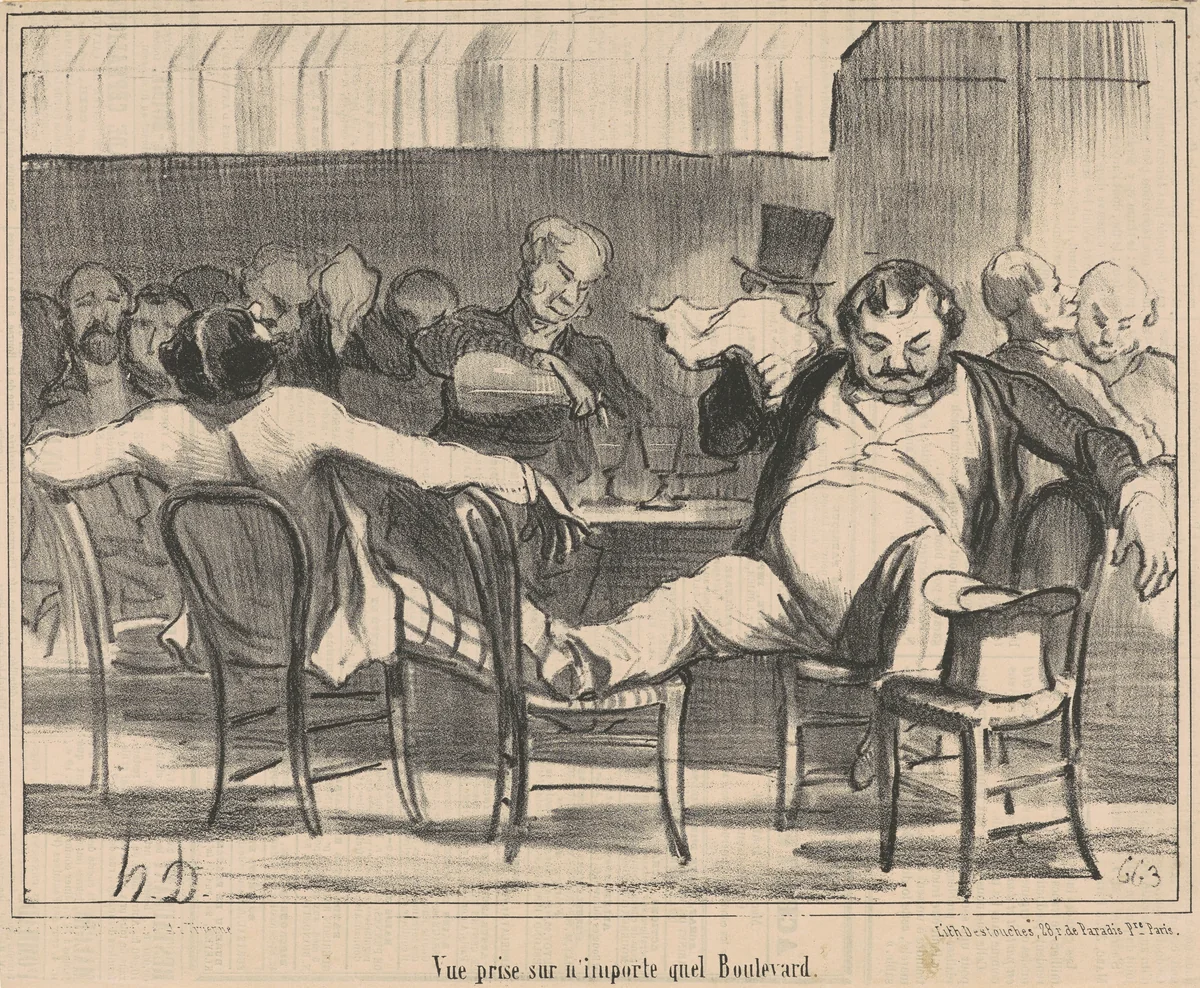Vue prise sur n'importe quel boulevard by Honoré Daumier, print, 1854