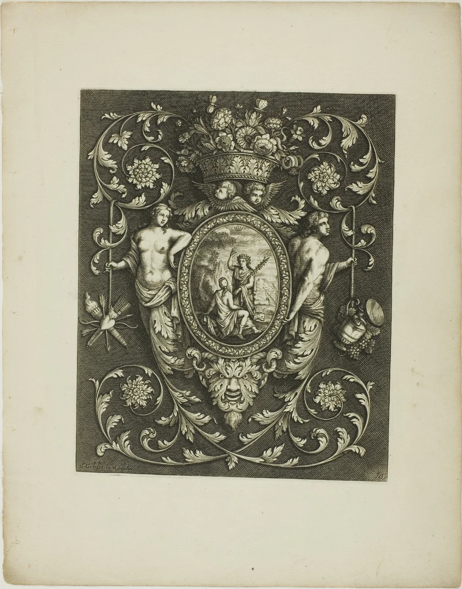 Plate Ten, from A New Book of Ornaments by Simon Gribelin, print, 1704