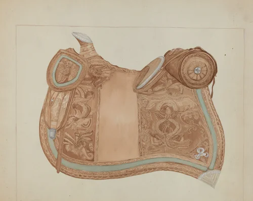 Saddle by Ranka S. Woods, index of american design, 1937
