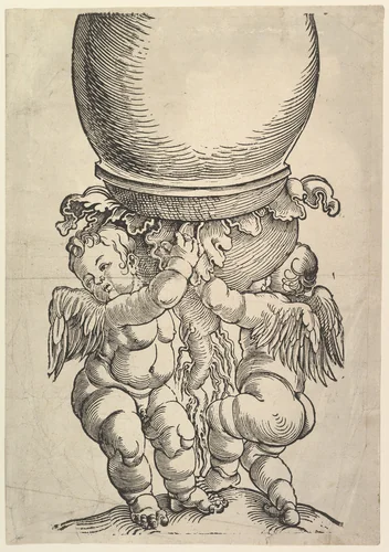 The Great Column (bottom block) by Albrecht Dürer, print, 1517