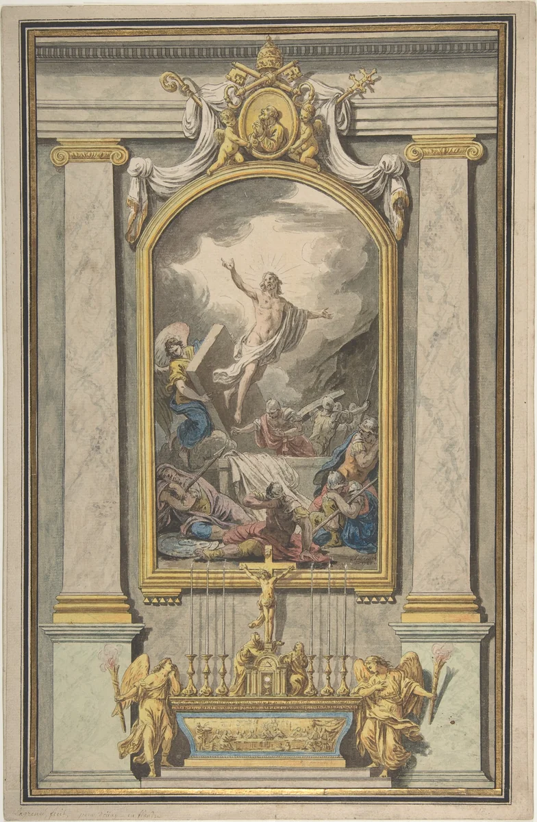 The Resurrection by Louis Lagrenée, drawing, 1755-1765