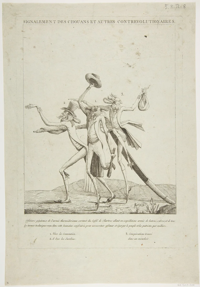 Signalement Des Chouans et Autres Contrevolutionaires by anonymous, print, 1788-1798