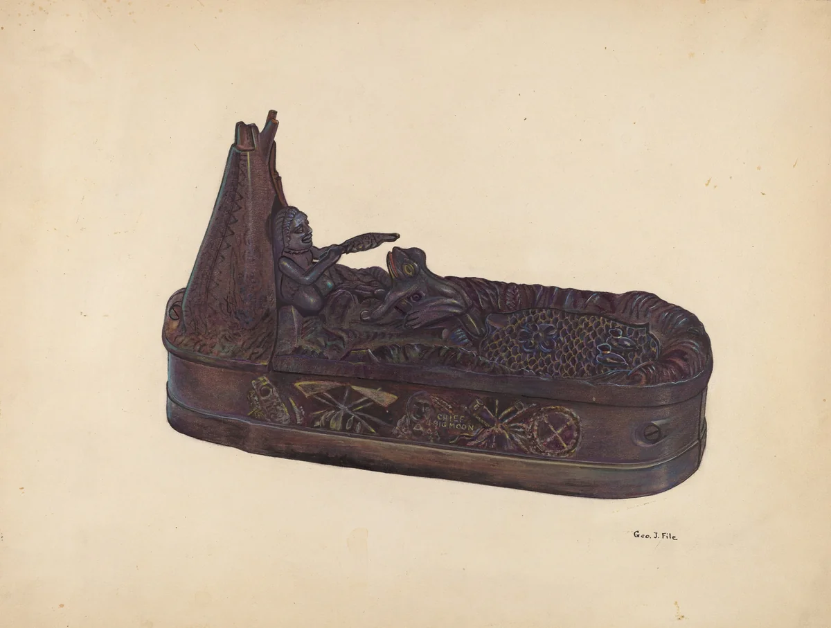 Toy Bank: Chief Big Moon by George File, index of american design, 1937