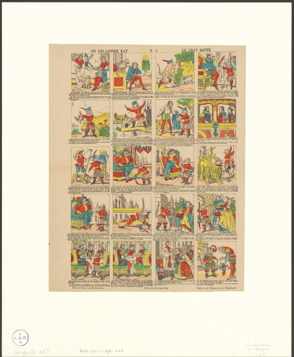 Gelaarsde kat by anonymous, print, 1833-1911