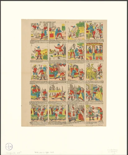 Gelaarsde kat by anonymous, print, 1833-1911