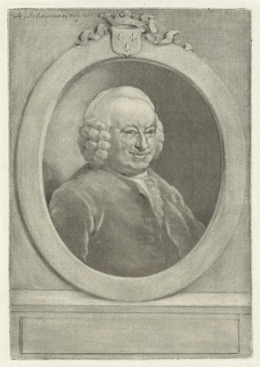 Portret van Johan Hudde Dedel by Aert Schouman, print, 1778