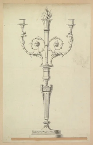 Design for a Chandelier by anonymous, drawing, 1700-1799