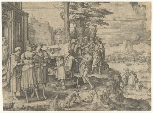 De terugkeer van de verloren zoon by Unknown, print, 1508-1512