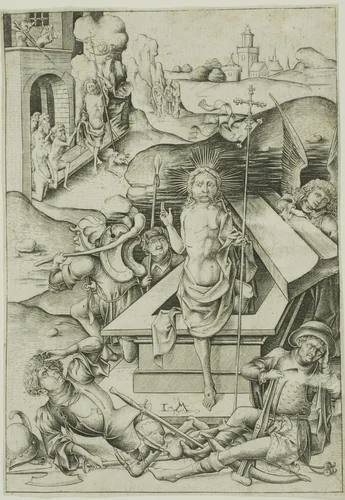 The Resurrection by Israhel van Meckenem, print, 1465-1503