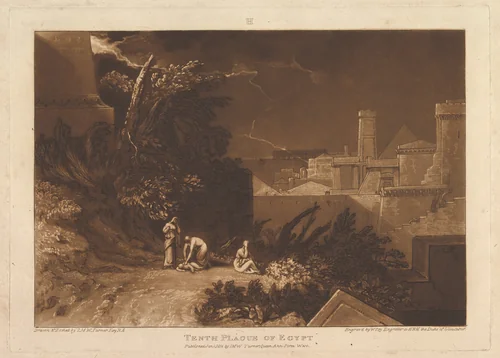 The Tenth Plague of Egypt, part XII, plate 61 from "Liber Studiorum" by Joseph Turner, print, 1816
