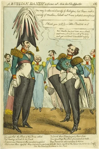 A Russian Dandy by William Heath, print, 1818