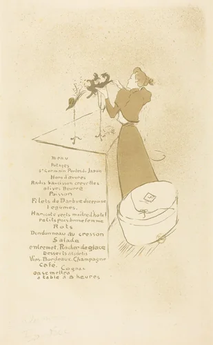 The Milliner (La Modiste - Renée Vert) by Henri de Toulouse-Lautrec, print, 1893