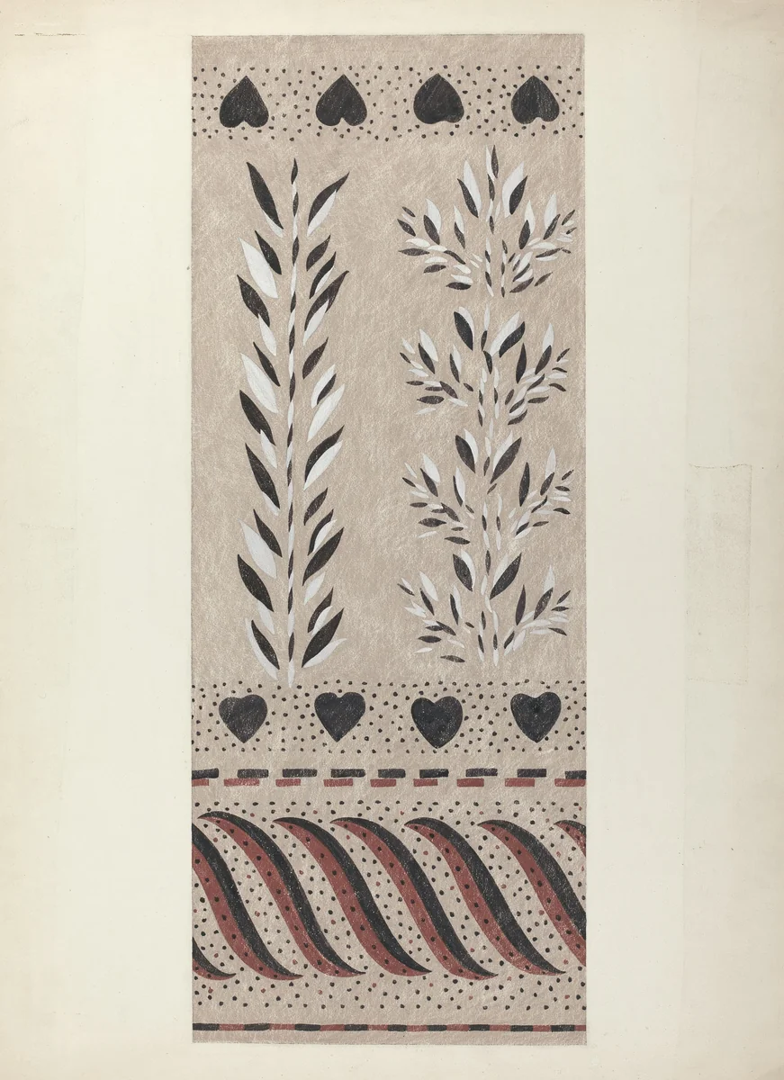 Wall Decoration by Alvin M. Gully, index of american design, 1940