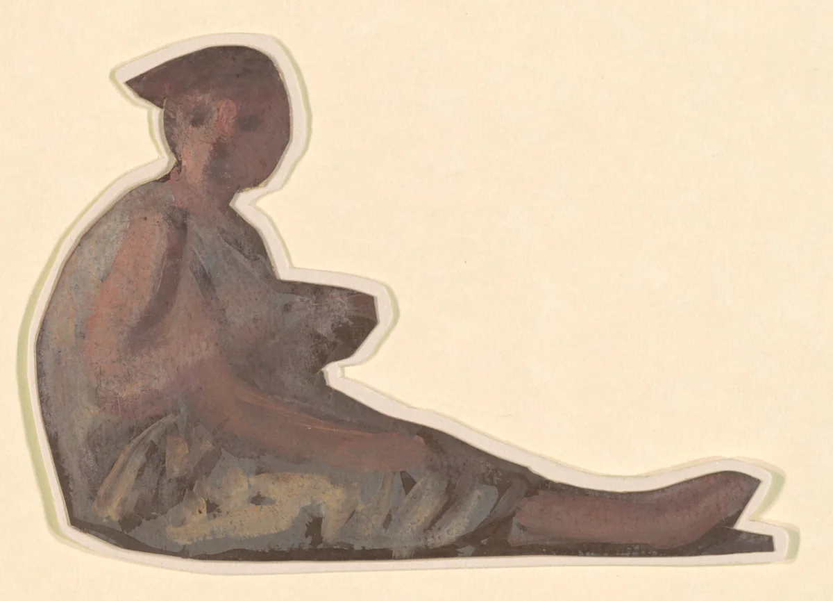 Study for "Greek Girls Bathing" by Elihu Vedder, drawing, 1867-1877