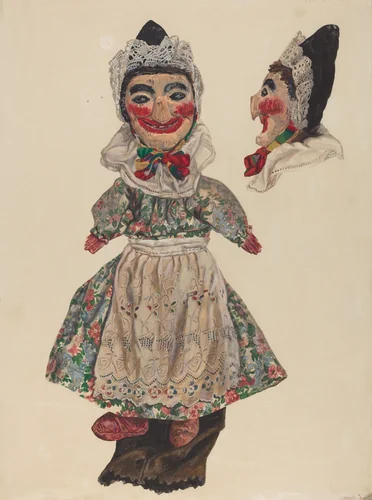 Puppet: "Judy" by Dorothy Brennan, index of american design, 1937