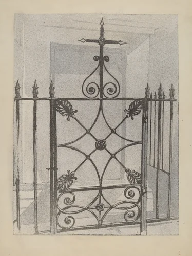 Iron Gate and Fence by Aurelia Arbo, index of american design, 1936