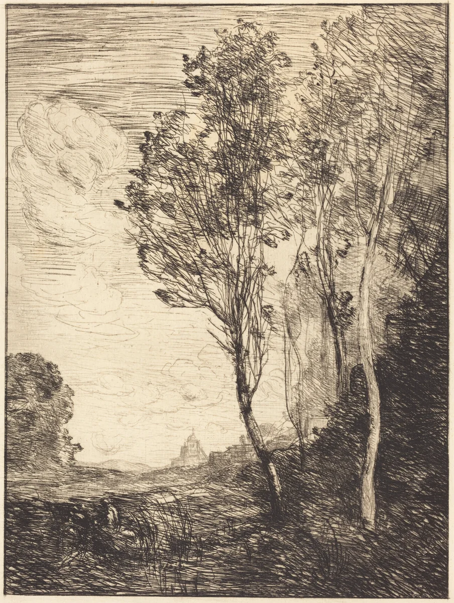 Souvenir of Italy (Souvenir d'Italie) by Jean-Baptiste-Camille Corot, print, 1866