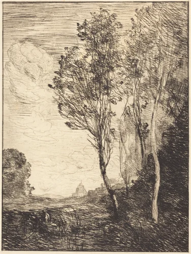 Souvenir of Italy (Souvenir d'Italie) by Jean-Baptiste-Camille Corot, print, 1866
