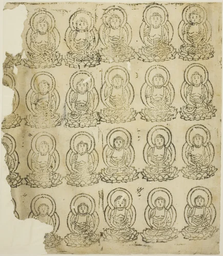 Amida Buddha by Japanese, print, 1100-1200