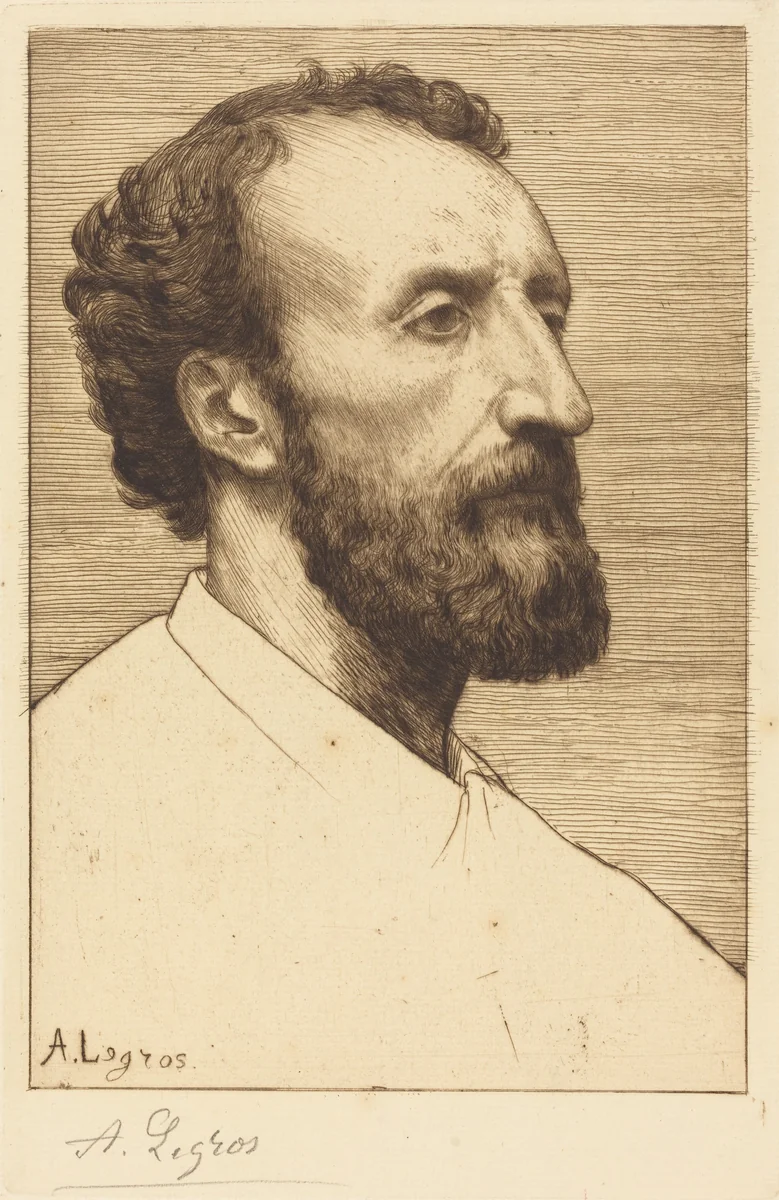 Jules Dalou, 2nd plate by Alphonse Legros, print, 1837-1911