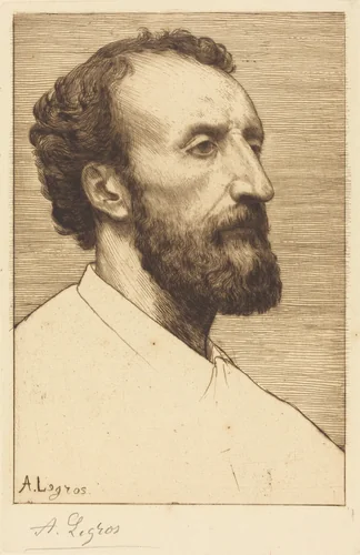 Jules Dalou, 2nd plate by Alphonse Legros, print, 1837-1911