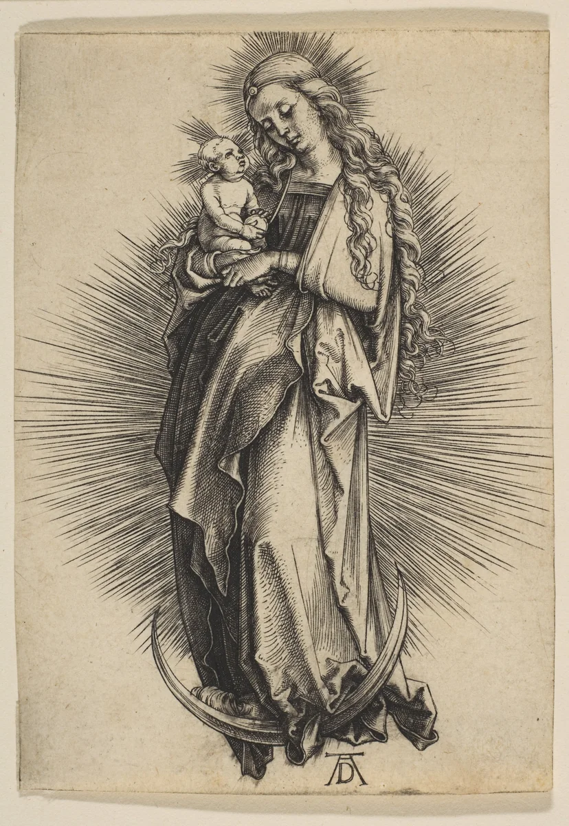 The Virgin on the Crescent by Albrecht Dürer, print, 1499