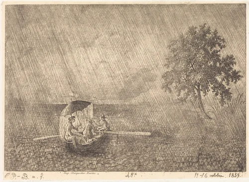 The Big Shower by Emmanuel Phélippes-Beaulieu, print, 1859